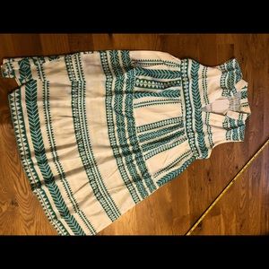 Teal and white sundress. New